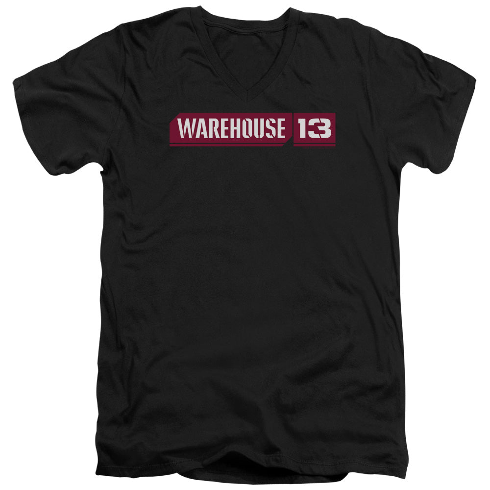 Warehouse 13 - Logo - Short Sleeve Adult V-neck - Black T-shirt