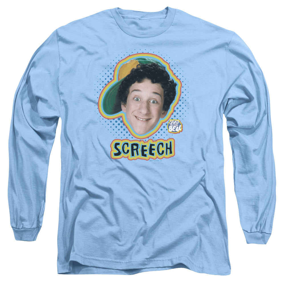 Saved By The Bellong Sleevecreech - L - S Adult 18/1 - Carolina Blue T-shirt