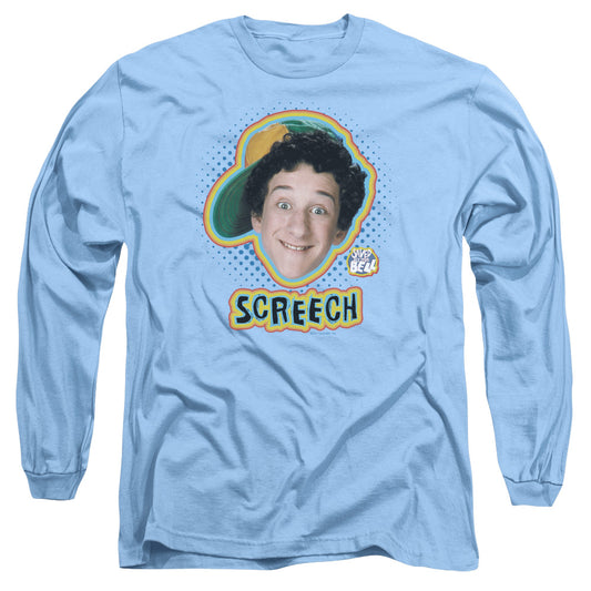 Saved By The Bellong Sleevecreech - L - S Adult 18/1 - Carolina Blue T-shirt