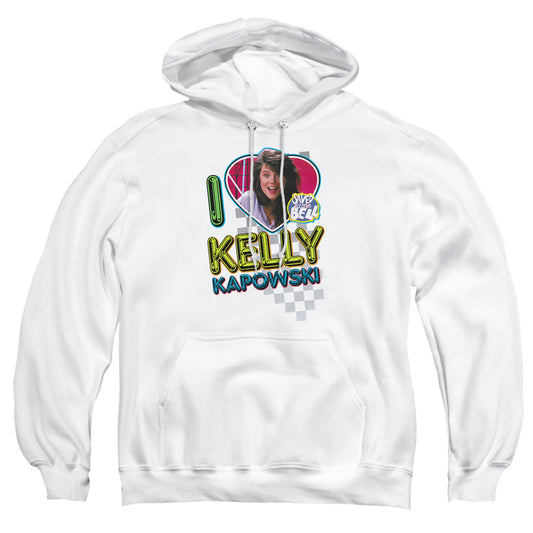Saved By The Bell - I Love Kelly - Adult Pull-over Hoodie - White