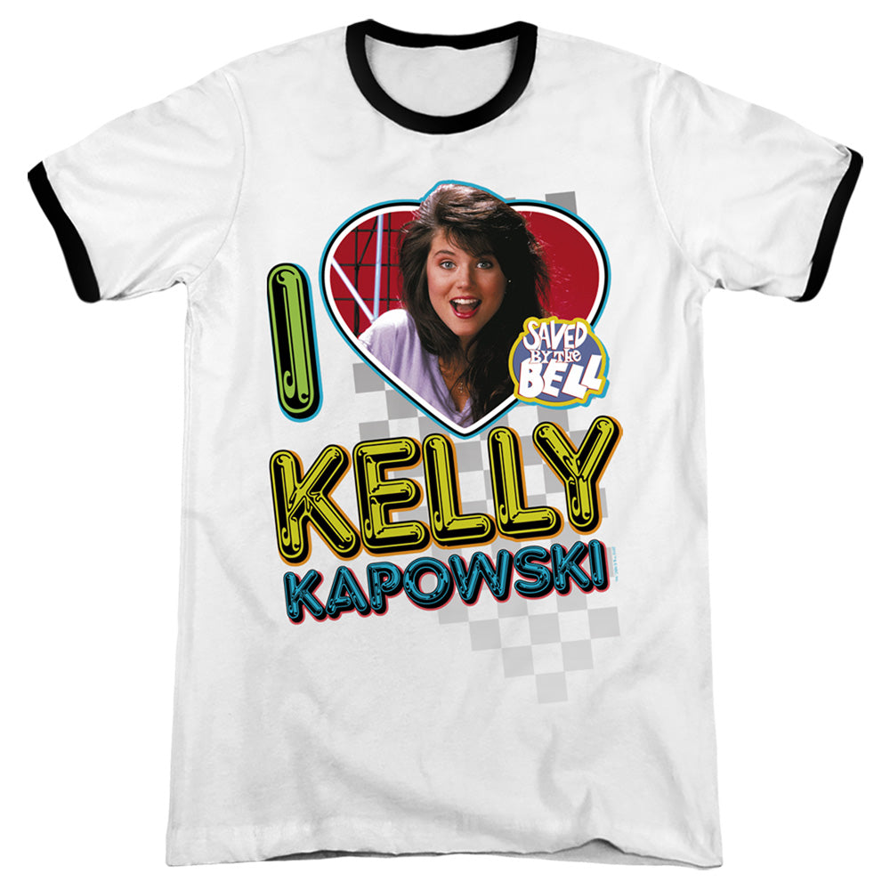 Saved By The Bell - I Love Kelly - Adult Ringer - White/black