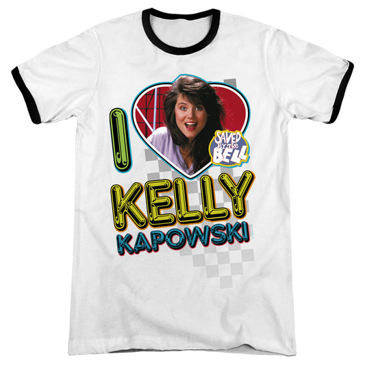 Saved By The Bell - I Love Kelly - Adult Ringer - White/black