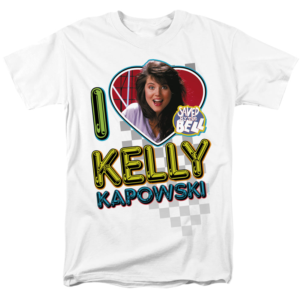 Saved By The Bell - I Love Kelly - Short Sleeve Adult 18/1 - White T-shirt