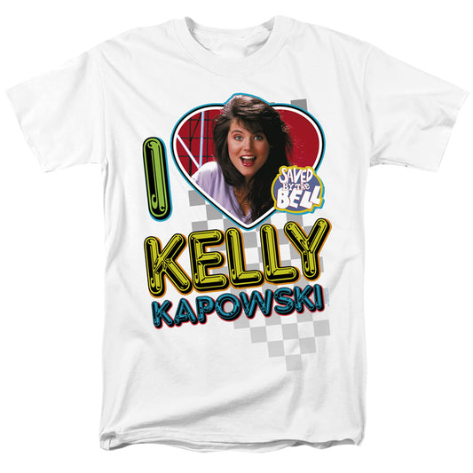 Saved By The Bell - I Love Kelly - Short Sleeve Adult 18/1 - White T-shirt