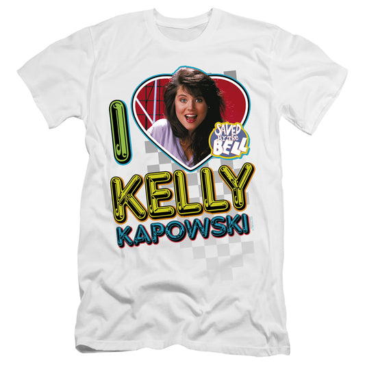 Saved By The Bell - I Love Kelly - Short Sleeve Adult 30/1 - White T-shirt