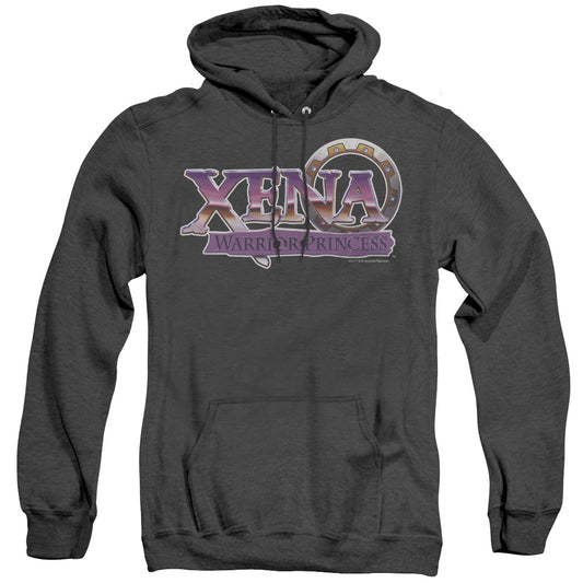 Xena - Logo - Adult Heather Hoodie - Black