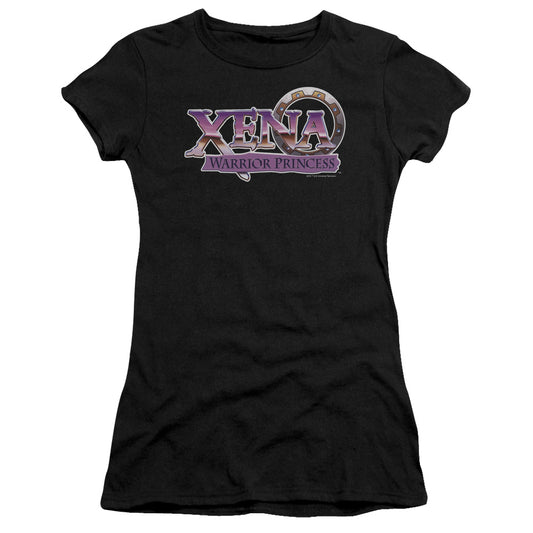 Xena - Logo - Short Sleeve Junior Sheer - Black T-shirt