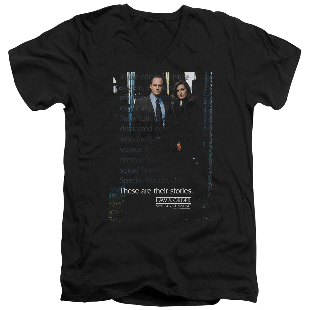 Law And Order Svu - Svu - Short Sleeve Adult V-neck - Black T-shirt