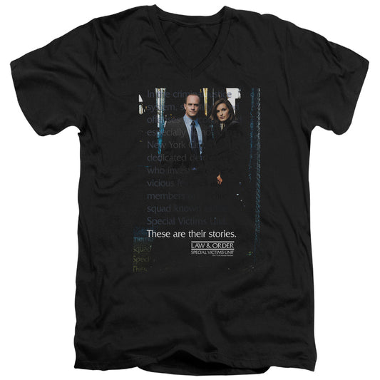 Law And Order Svu - Svu - Short Sleeve Adult V-neck - Black T-shirt