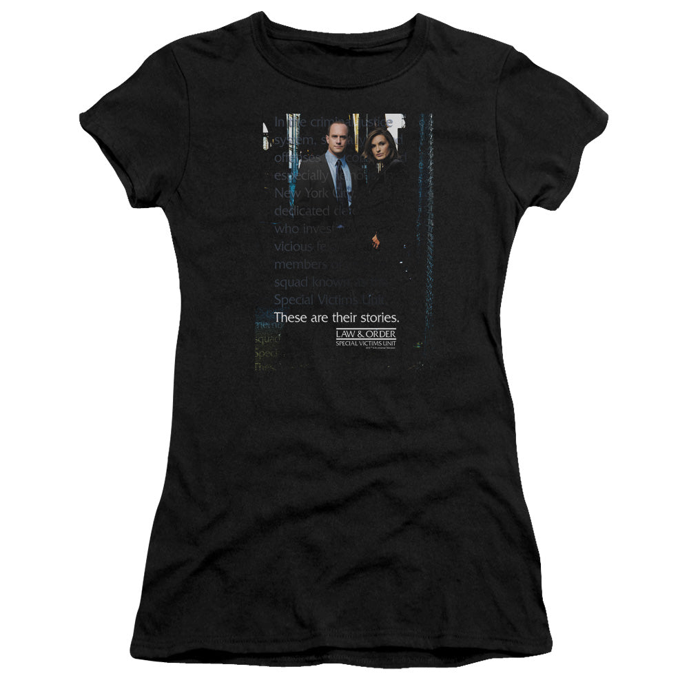 Law And Order Svu - Svu - Short Sleeve Junior Sheer - Black T-shirt