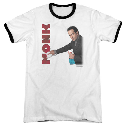 Monk - Clean Up - Adult Ringer - White/black