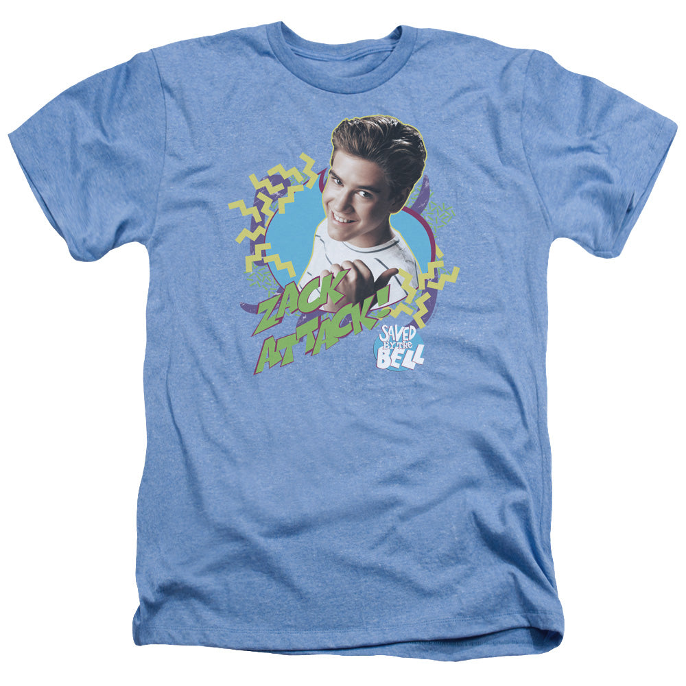Saved By The Bell - Zack Attack - Adult Heather - Light Blue