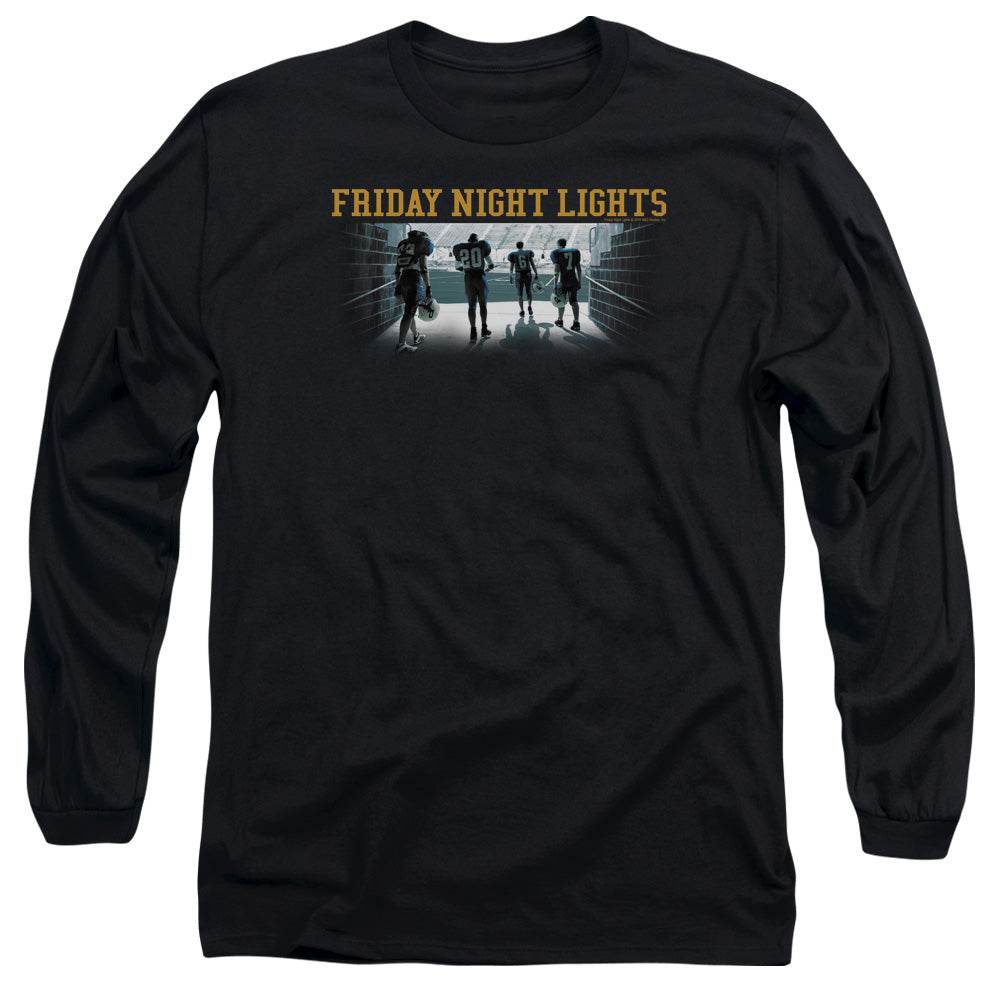 Friday Night Lights - Game Time - Long Sleeve Adult 18/1 - Black - Sm - Black T-shirt
