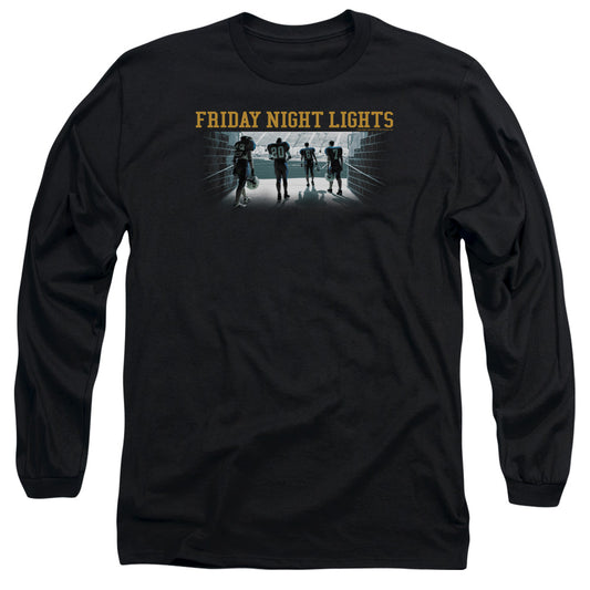 Friday Night Lights - Game Time - Long Sleeve Adult 18/1 - Black - Sm - Black T-shirt