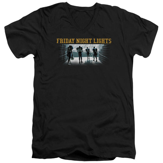 Friday Night Lights - Game Time - Short Sleeve Adult V-neck 30/1 - Black T-shirt
