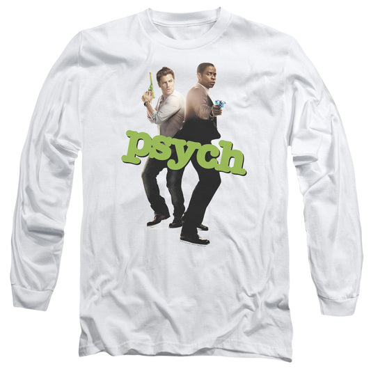 Psych - Hands Up - Long Sleeve Adult 18/1 - White T-shirt