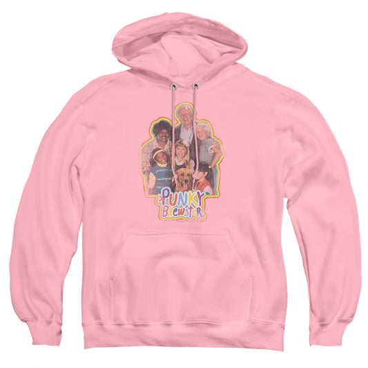 Punky Brewster - Pb Distressed - Adult Pull-over Hoodie - Pink