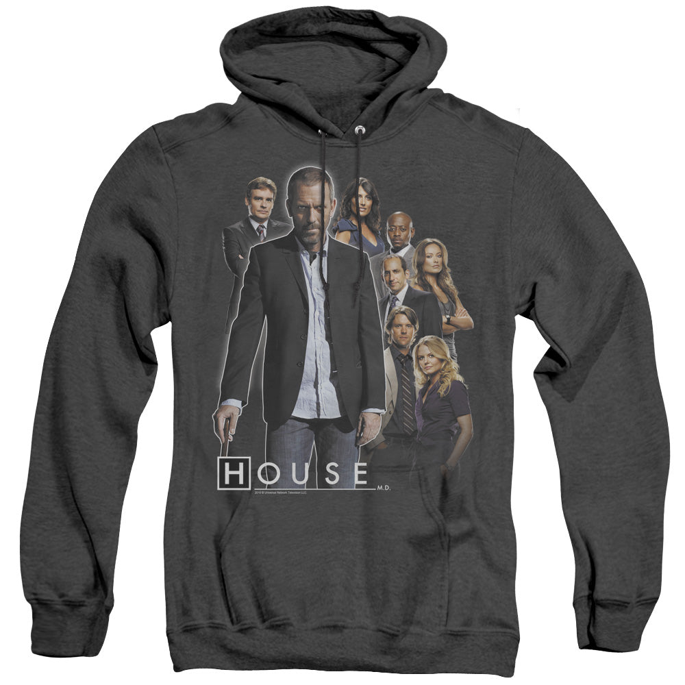 House - Crew - Adult Heather Hoodie - Black