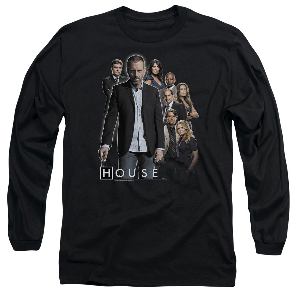 House - Crew - Long Sleeve Adult 18/1 - Black T-shirt