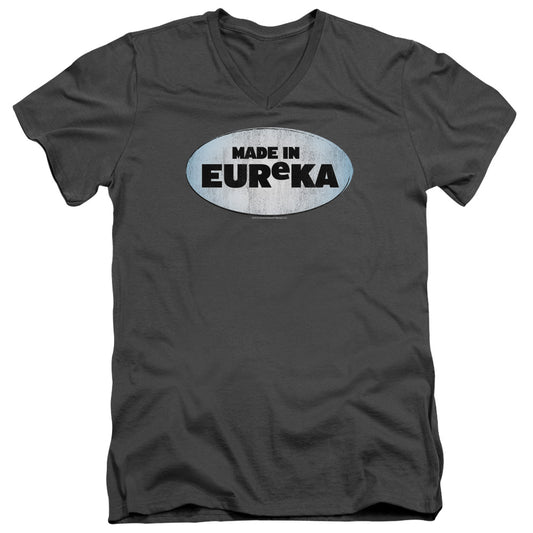 Eureka - Made In Eureka - Short Sleeve Adult V-neck 30/1 - Charcoal T-shirt