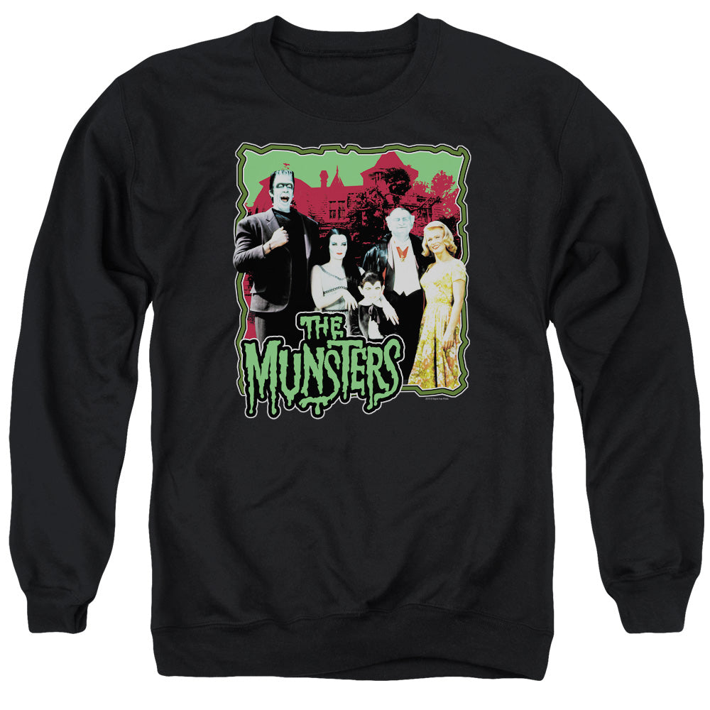 The Munsters - Normal Family - Adult Crewneck Sweatshirt - Black