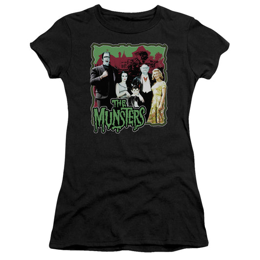 The Munsters - Normal Family - Short Sleeve Junior Sheer - Black T-shirt