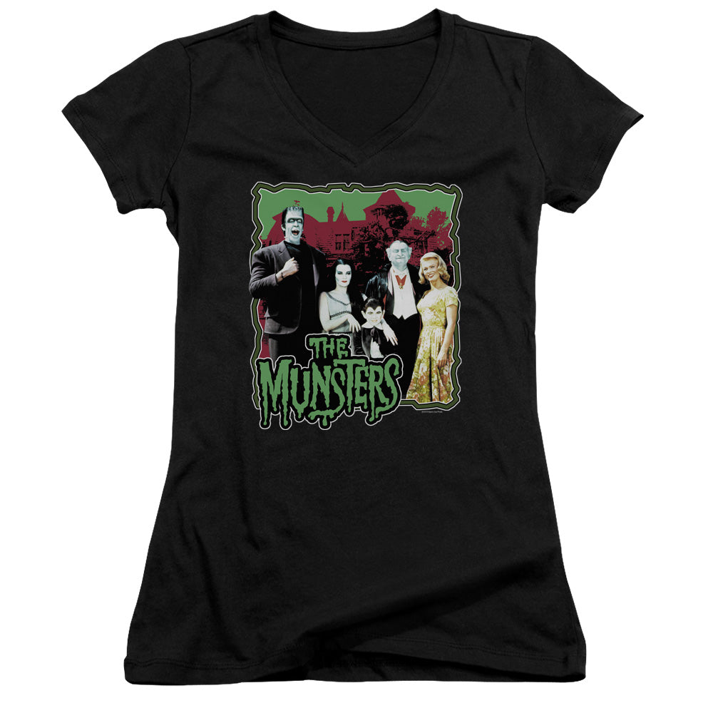 The Munsters - Normal Family - Junior V-neck - Black