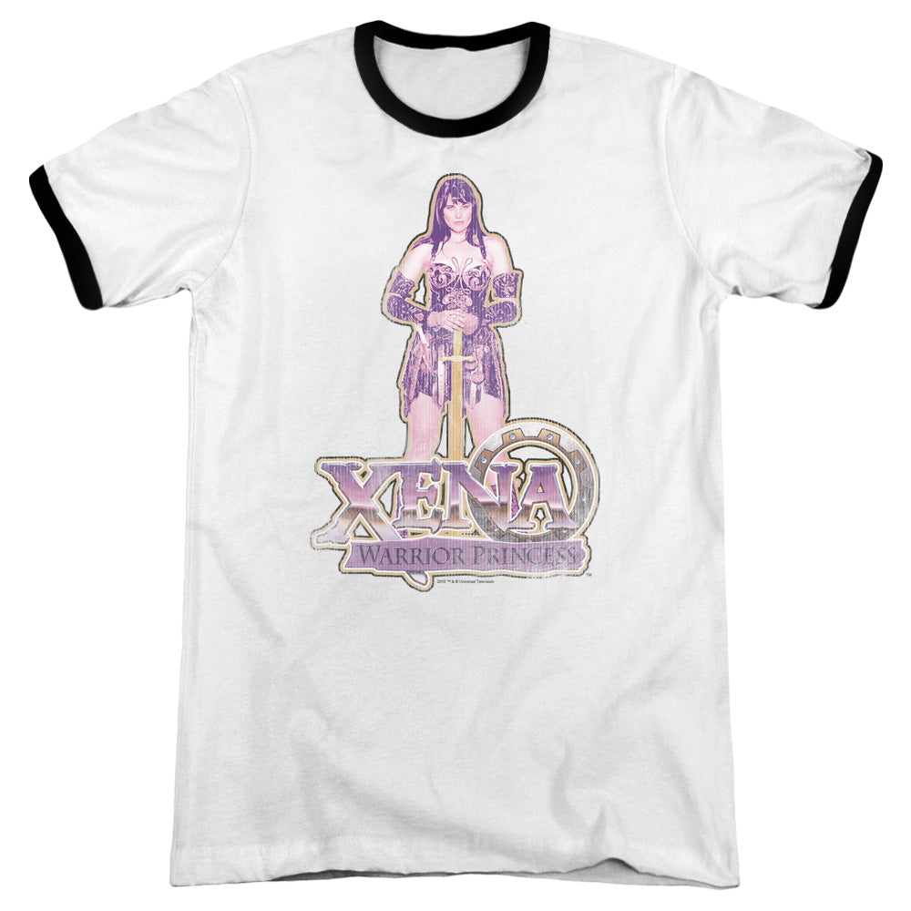 Xena - Stand - Adult Ringer - White/black