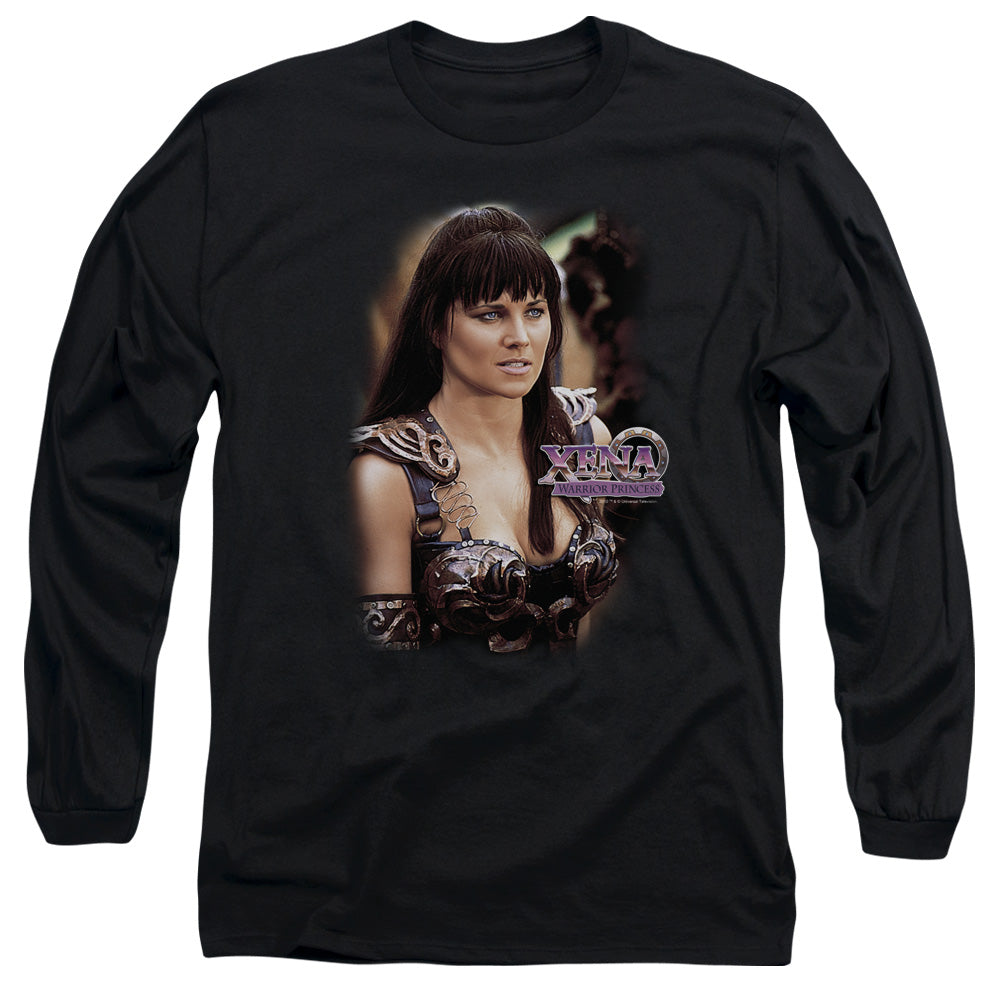 Xena - Warrior Princess - Long Sleeve Adult 18/1 - Black T-shirt