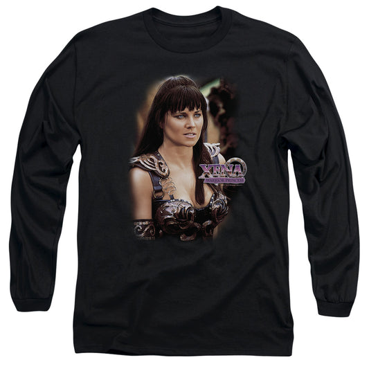 Xena - Warrior Princess - Long Sleeve Adult 18/1 - Black T-shirt