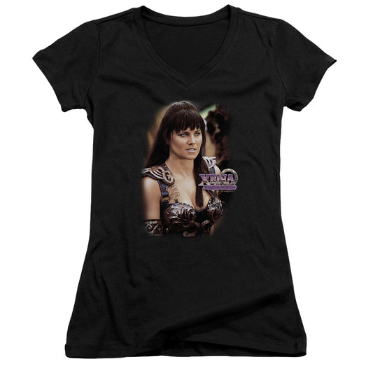 Xena - Warrior Princess - Junior V-neck - Black