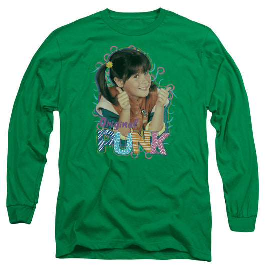Punky Brewster - Original Punk - Long Sleeve Adult 18/1 - Kelly Green T-shirt