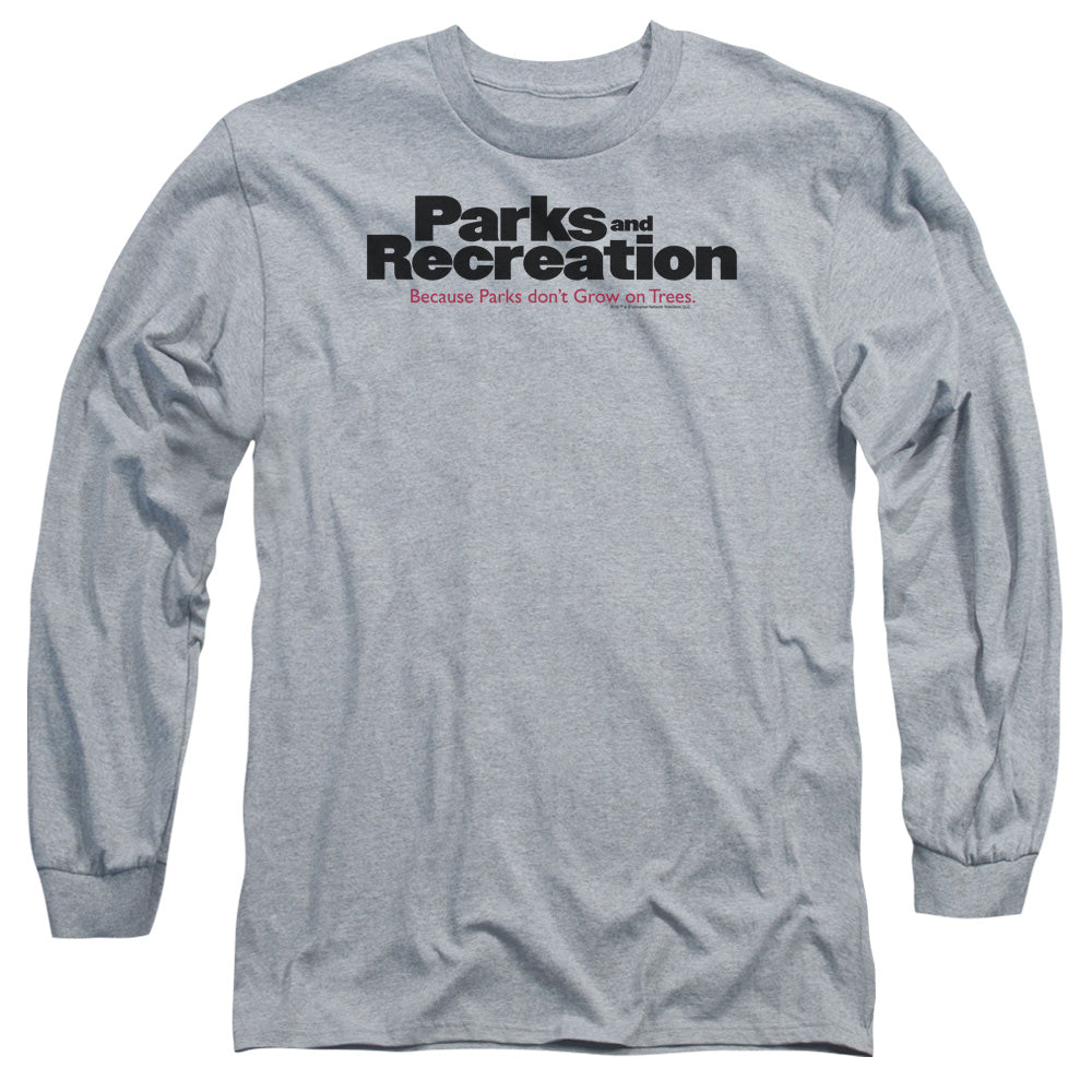 Parks And Rec - Logo - Long Sleeve Adult 18/1 - Athletic Heather T-shirt