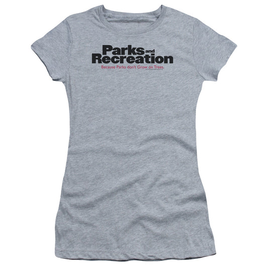 Parks And Rec - Logo - Short Sleeve Junior Sheer - Athletic Heather T-shirt
