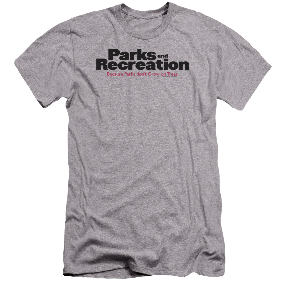 Parks And Rec - Logo-premuim Canvas Adult Slim Fit 30/1 - Athletic Heather