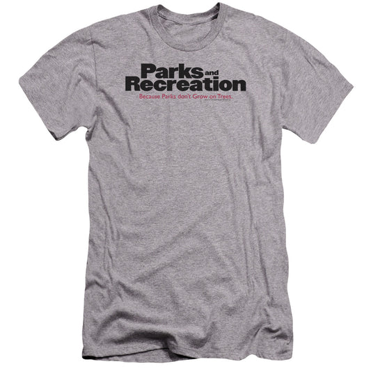 Parks And Rec - Logo-premuim Canvas Adult Slim Fit 30/1 - Athletic Heather