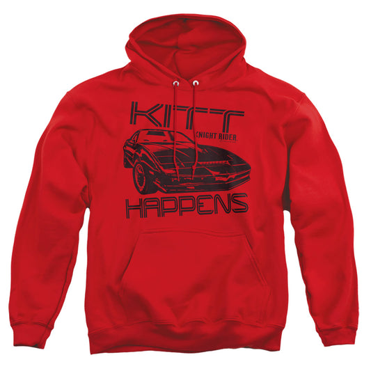 Knight Rider - Kitt Happens - Adult Pull-over Hoodie - Red