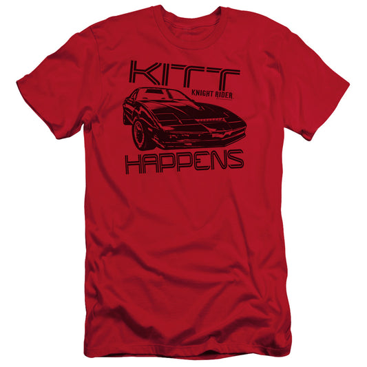 Knight Rider - Kitt Happens - Short Sleeve Adult 30/1 - Red T-shirt
