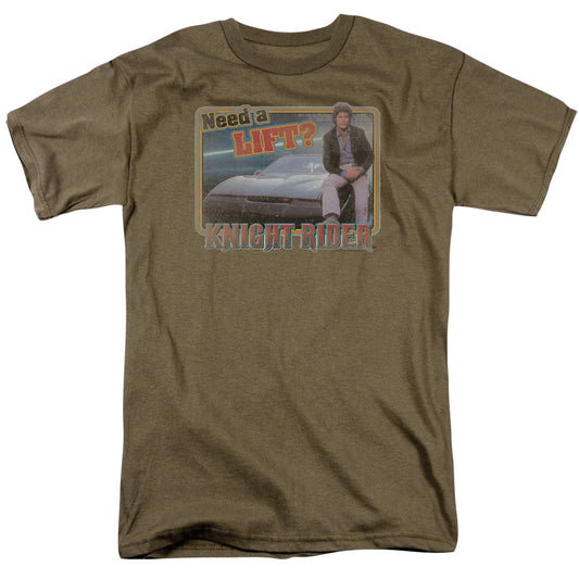 Knight Rider - Lift - Short Sleeve Adult 18/1 - Safari Green T-shirt