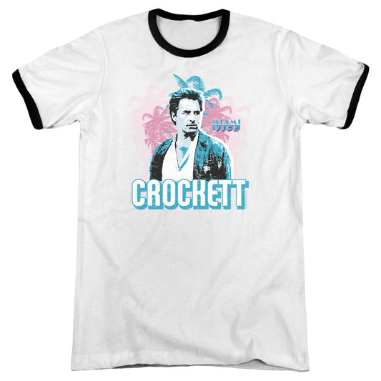 Miami Vice - Crockett - Adult Ringer - White/black