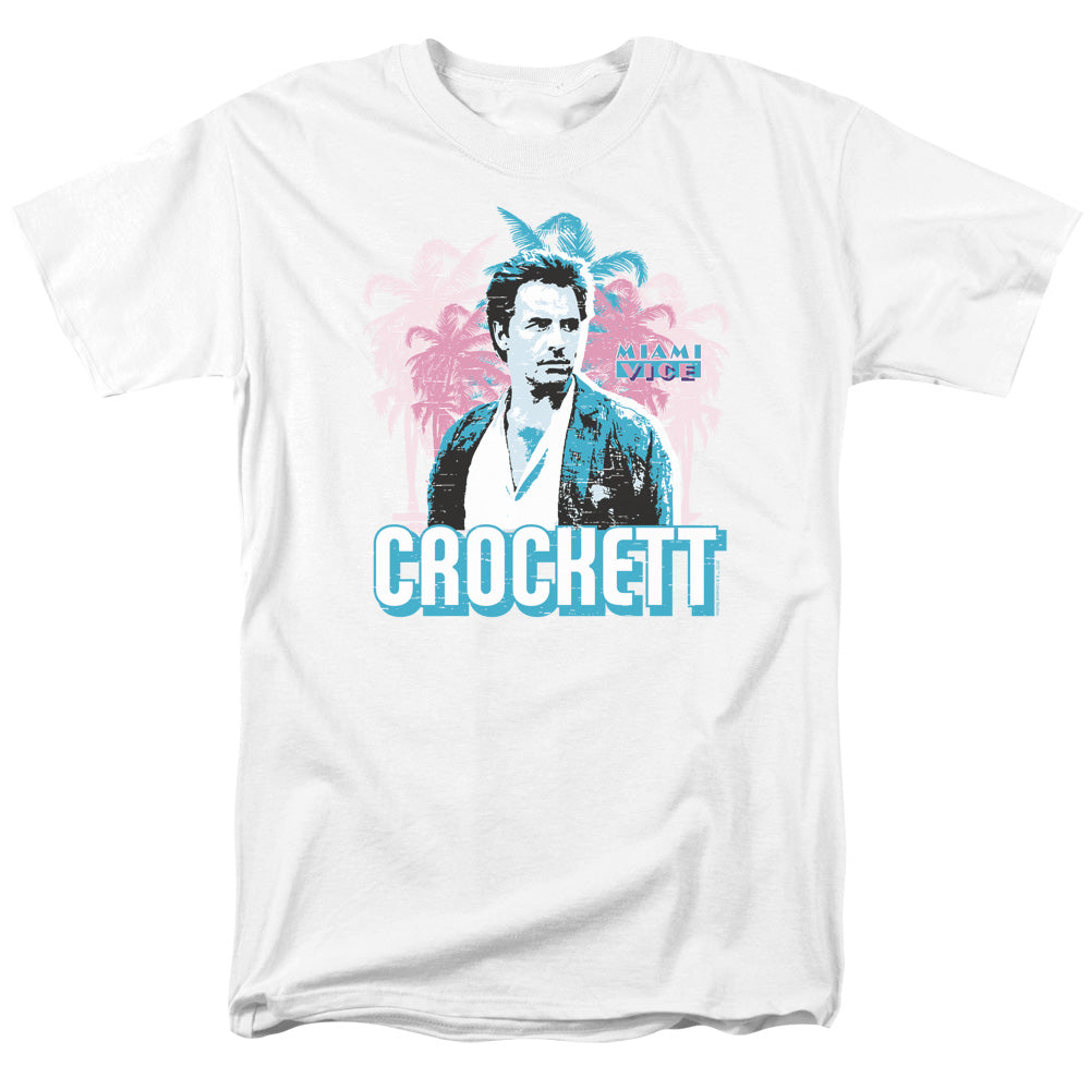 Miami Vice - Crockett - Short Sleeve Adult 18/1 - White T-shirt