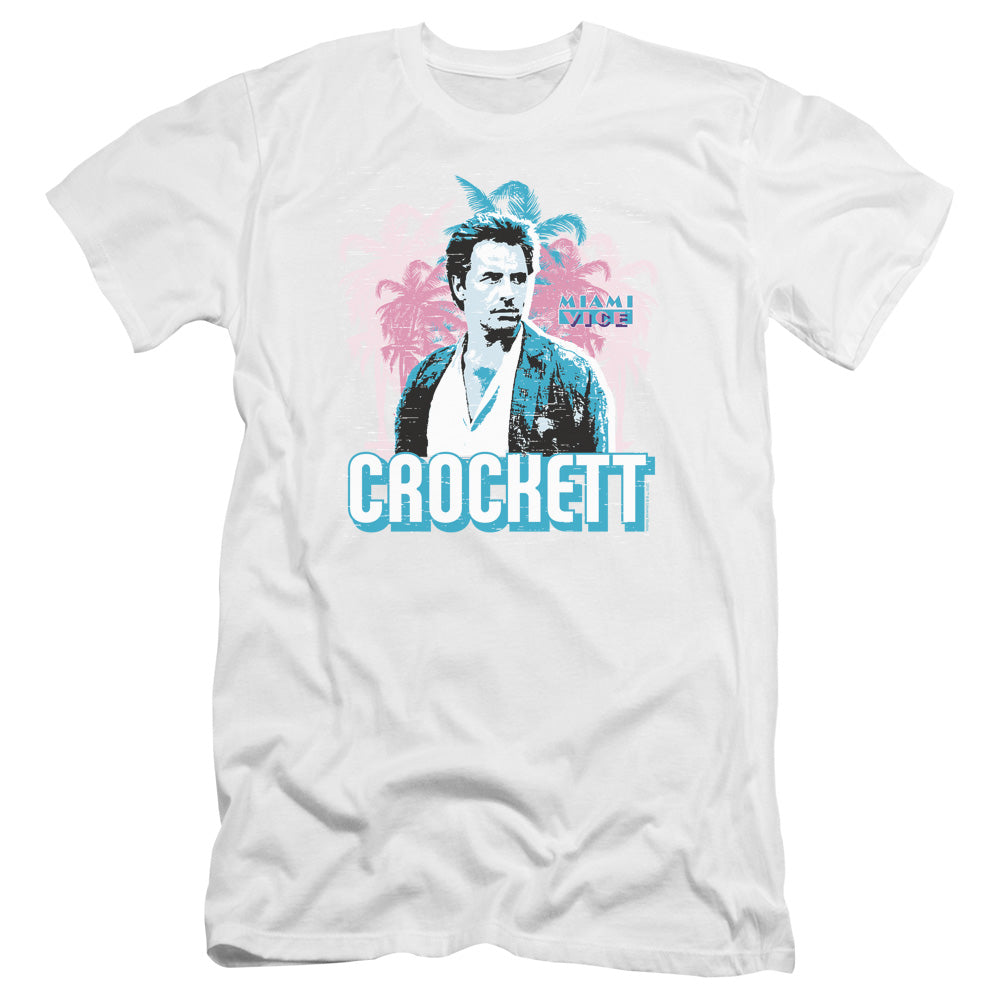 Miami Vice - Crockett-premuim Canvas Adult Slim Fit 30/1 - White