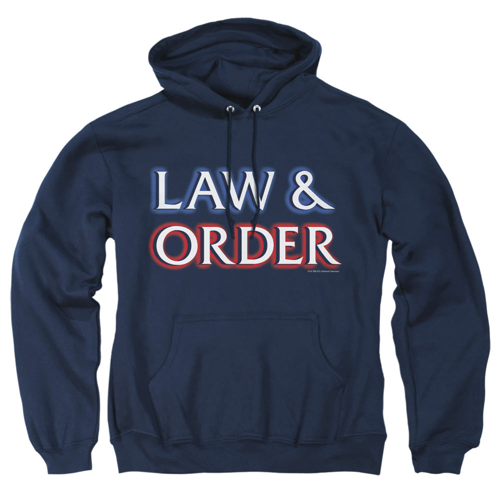 Law And Order - Logo - Adult Pull-over Hoodie - Navy