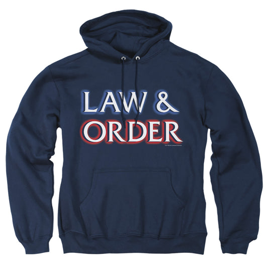 Law And Order - Logo - Adult Pull-over Hoodie - Navy