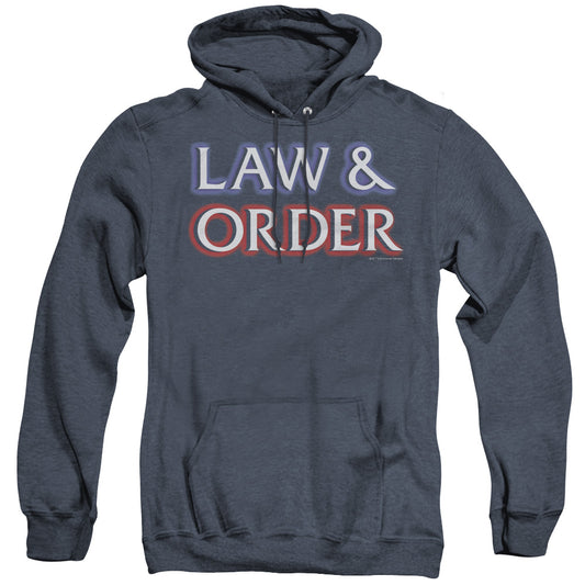 Law And Order - Logo - Adult Heather Hoodie - Navy