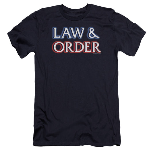 Law And Order - Logo-premuim Canvas Adult Slim Fit 30/1 - Navy