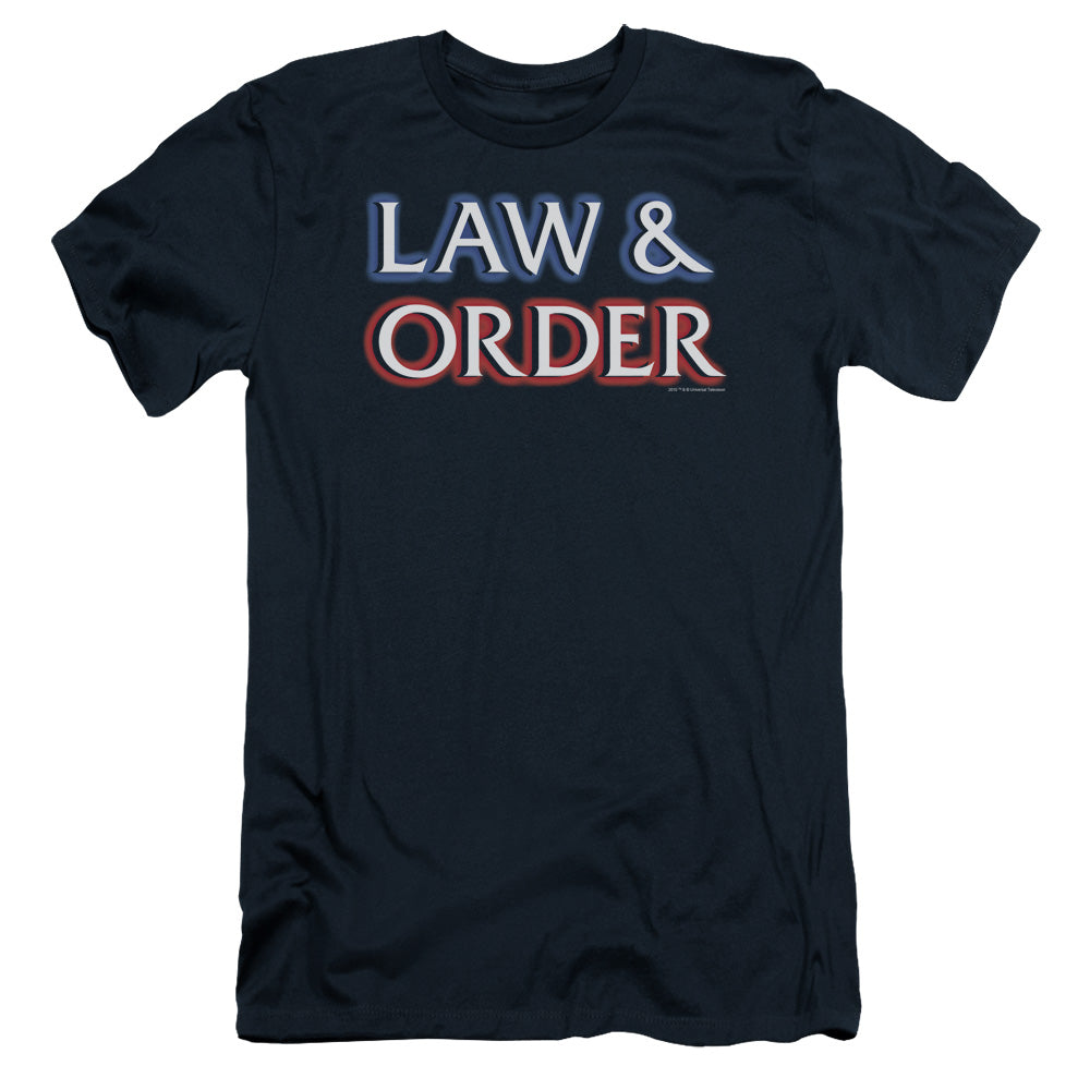 Law And Order - Logo - Short Sleeve Adult 30/1 - Navy T-shirt