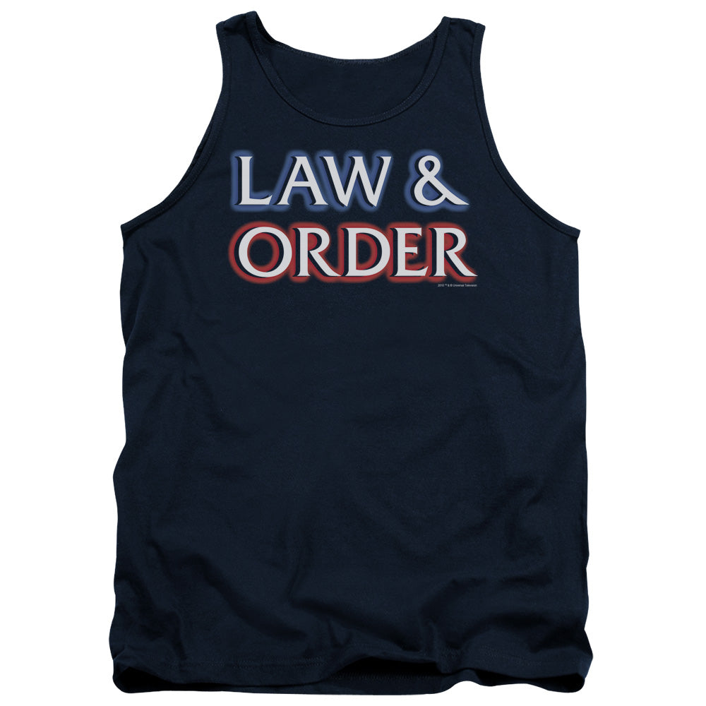 Law And Order - Logo - Adult Tank - Navy