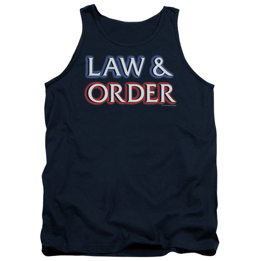 Law And Order - Logo - Adult Tank - Navy