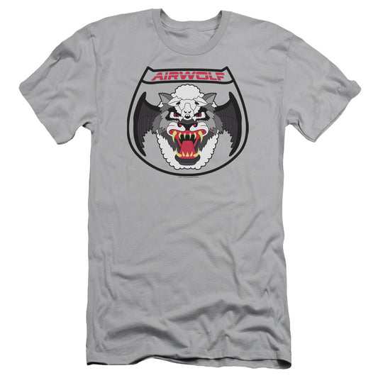 Airwolf - Patch - Short Sleeve Adult 30/1 - Silver - Sm - Silver T-shirt